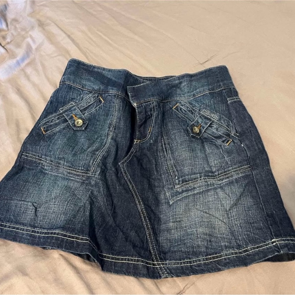 DKNY Women's Blue Denim Skirt
